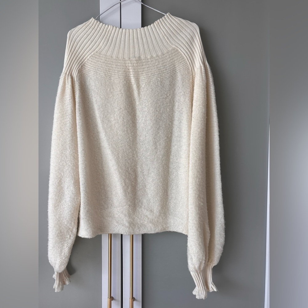 Free People Cream Cowl Neck Sweater - Picture 3 of 7